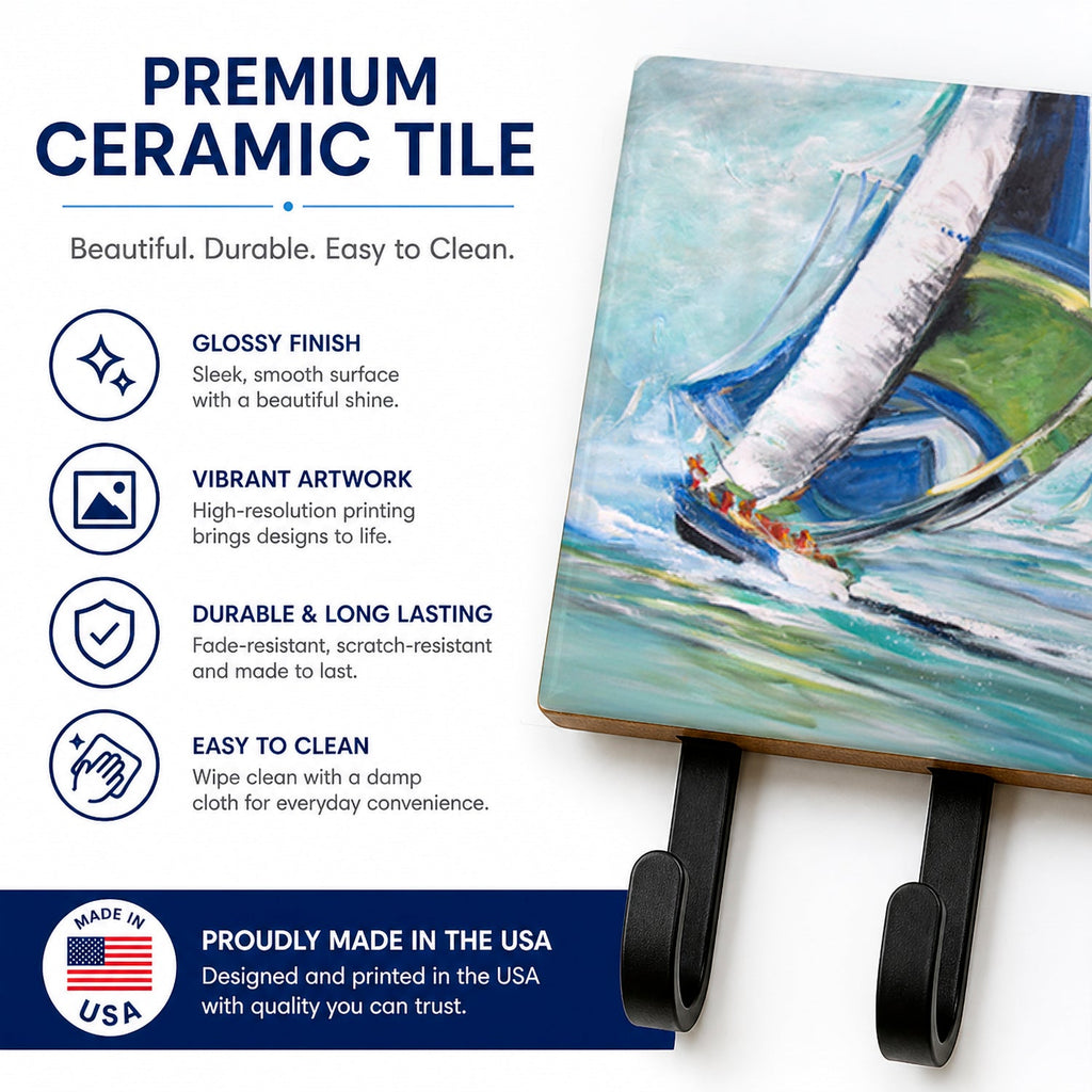 Boat Race Leash or Key Holder Wall Hooks, Coat Rack Wall Mount, for Hanging Keys, Towels, Aprons, Leashes