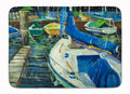 Night on the Docks Sailboat Memory Foam Kitchen Mat Machine Washable Anti-Fatigue Cushion Comfort Bath or Kitchen Rug