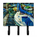 Night on the Docks Sailboat Leash or Key Holder Wall Hooks, Coat Rack Wall Mount, for Hanging Keys, Towels, Aprons, Leashes