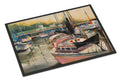 Black Sails Sailboat Doormat Indoor Outdoor 18H X 27W Front Door Mat Rugs for Entryway, Non Slip Washable