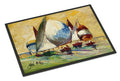 Bimini Sails Sailboat Doormat Indoor Outdoor 18H X 27W Front Door Mat Rugs for Entryway, Non Slip Washable