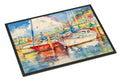 Three Boats Sailboats Doormat Indoor Outdoor 24H X 36W Front Door Mat Rugs for Entryway, Non Slip Washable Low Pile,