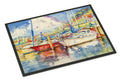 Three Boats Sailboats Doormat Indoor Outdoor 18H X 27W Front Door Mat Rugs for Entryway, Non Slip Washable