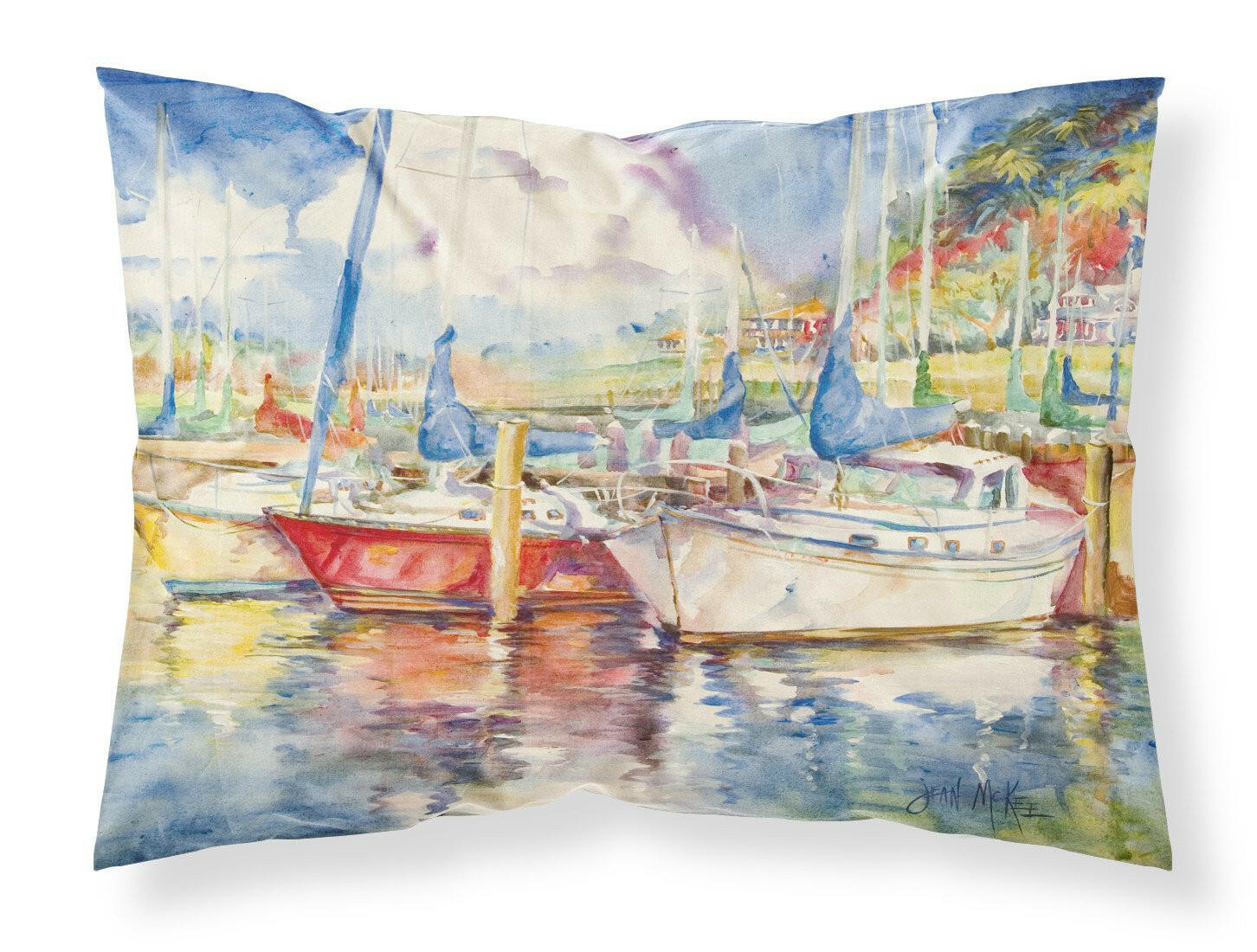 Three Boats Sailboats Standard Pillowcase Lightweight Super Soft Easy Care Decorative Artwork Pillowcase, Standard