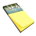 Sailboats on the bay Watercolor Sticky Note Holder Refillable Dispenser Desk Accessory 3x3 Pad Gift