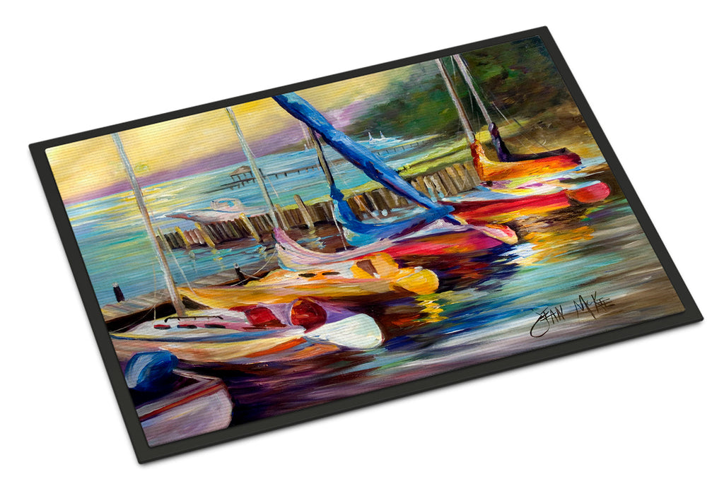 Sailboats at sunset Doormat Indoor Outdoor 24H X 36W Front Door Mat Rugs for Entryway, Non Slip Washable Low Pile,