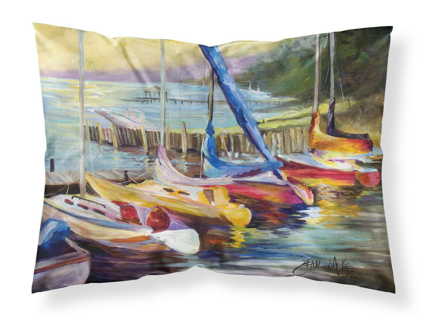 Sailboats at sunset Standard Pillowcase Lightweight Super Soft Easy Care Decorative Artwork Pillowcase, Standard