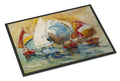 Buzzards Sailboat Race Doormat Indoor Outdoor 18H X 27W Front Door Mat Rugs for Entryway, Non Slip Washable