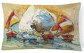 Buzzards Sailboat Race Decorative Throw Pillow 12x16 Indoor Outdoor Accent Cushion, Fabric Cover with Insert for Sofa, Bed, Porch & Living Room