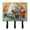 Buzzards Sailboat Race Leash or Key Holder Wall Hooks, Coat Rack Wall Mount, for Hanging Keys, Towels, Aprons, Leashes
