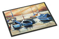 Beach View with Sailboats Doormat Indoor Outdoor 18H X 27W Front Door Mat Rugs for Entryway, Non Slip Washable