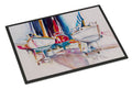 Sailboats in Dry Dock Doormat Indoor Outdoor 24H X 36W Front Door Mat Rugs for Entryway, Non Slip Washable Low Pile,