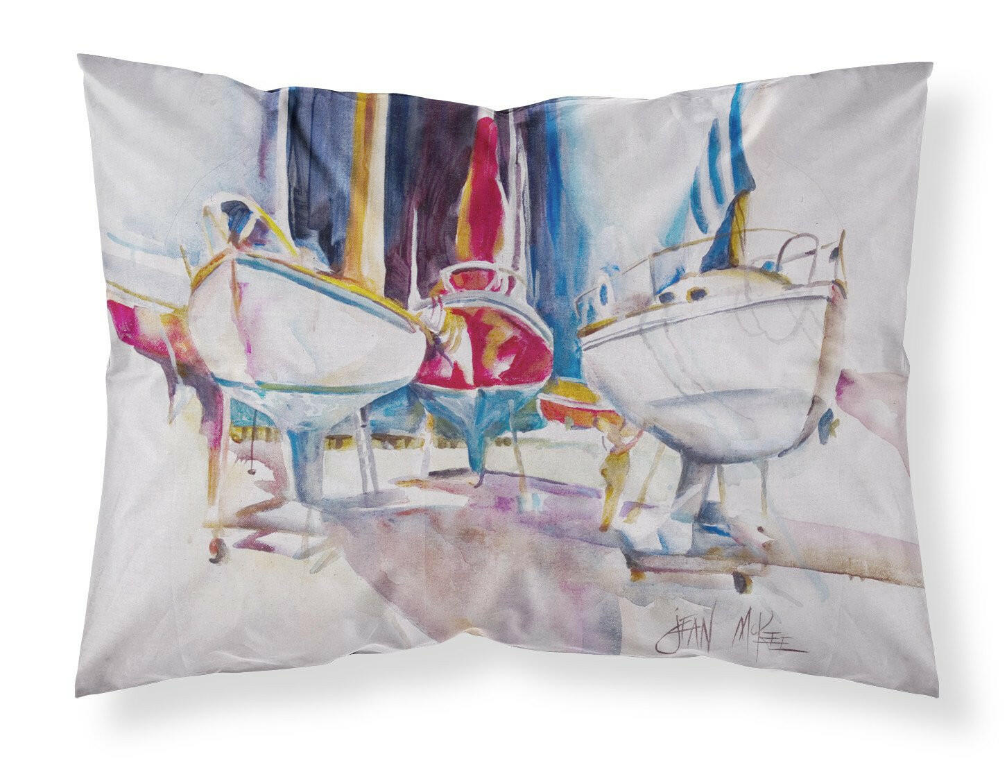 Sailboats in Dry Dock Standard Pillowcase Lightweight Super Soft Easy Care Decorative Artwork Pillowcase, Standard