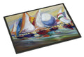Sailboat Race in Dauphin Island Doormat Indoor Outdoor 18H X 27W Front Door Mat Rugs for Entryway, Non Slip Washable