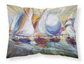 Sailboat Race in Dauphin Island Standard Pillowcase Lightweight Super Soft Easy Care Decorative Artwork Pillowcase, Standard