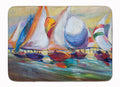 Sailboat Race in Dauphin Island Memory Foam Kitchen Mat Machine Washable Anti-Fatigue Cushion Comfort Bath or Kitchen Rug