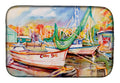 Sailboat Cindy Sue Dish Drying Mat Absorbent Dish Drying Mat Pad for Kitchen Counter Dish Drainer Mat for Countertop, 14 x 21", Multicolor