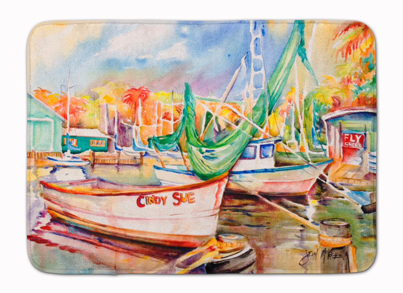 Sailboat Cindy Sue Memory Foam Kitchen Mat Machine Washable Anti-Fatigue Cushion Comfort Bath or Kitchen Rug