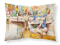 Sailboat  with Pelican Golden Days Standard Pillowcase Lightweight Super Soft Easy Care Decorative Artwork Pillowcase, Standard