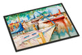 Sailboats at the Gazebo Doormat Indoor Outdoor 24H X 36W Front Door Mat Rugs for Entryway, Non Slip Washable Low Pile,