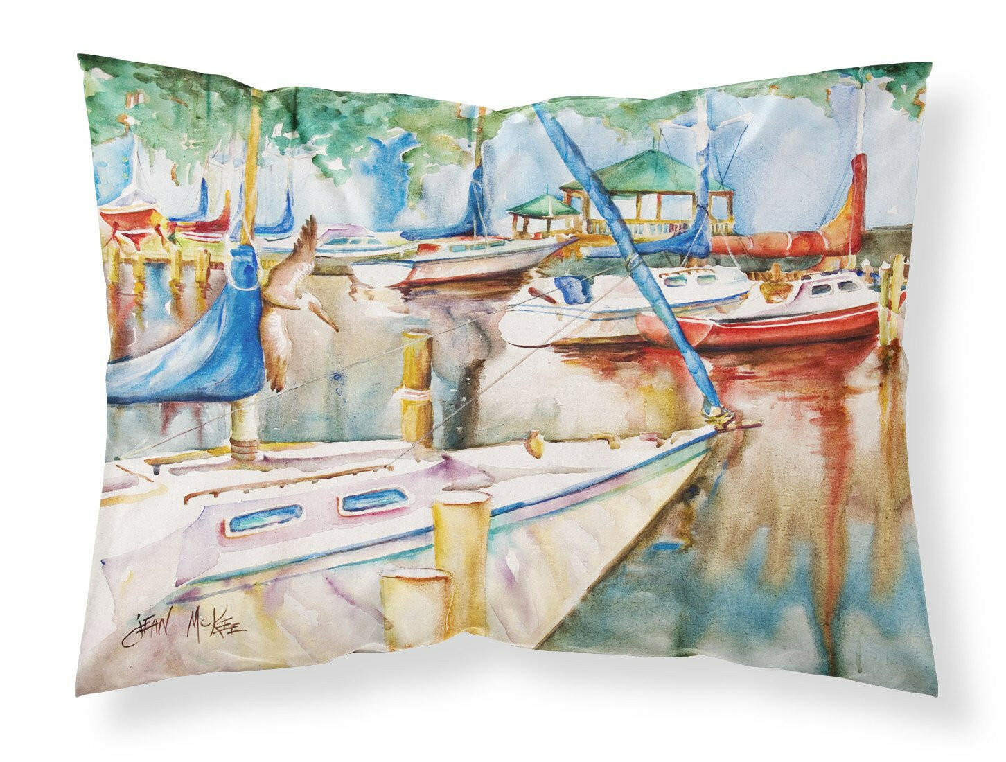 Sailboats at the Gazebo Standard Pillowcase Lightweight Super Soft Easy Care Decorative Artwork Pillowcase, Standard
