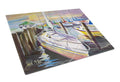 Sailboats at the Fairhope Yacht Club Docks Cutting Board Tempered Glass Kitchen Cutting Surface, Heat Resistant Chopping, Non-Slip Feet, Food Prep & Serving