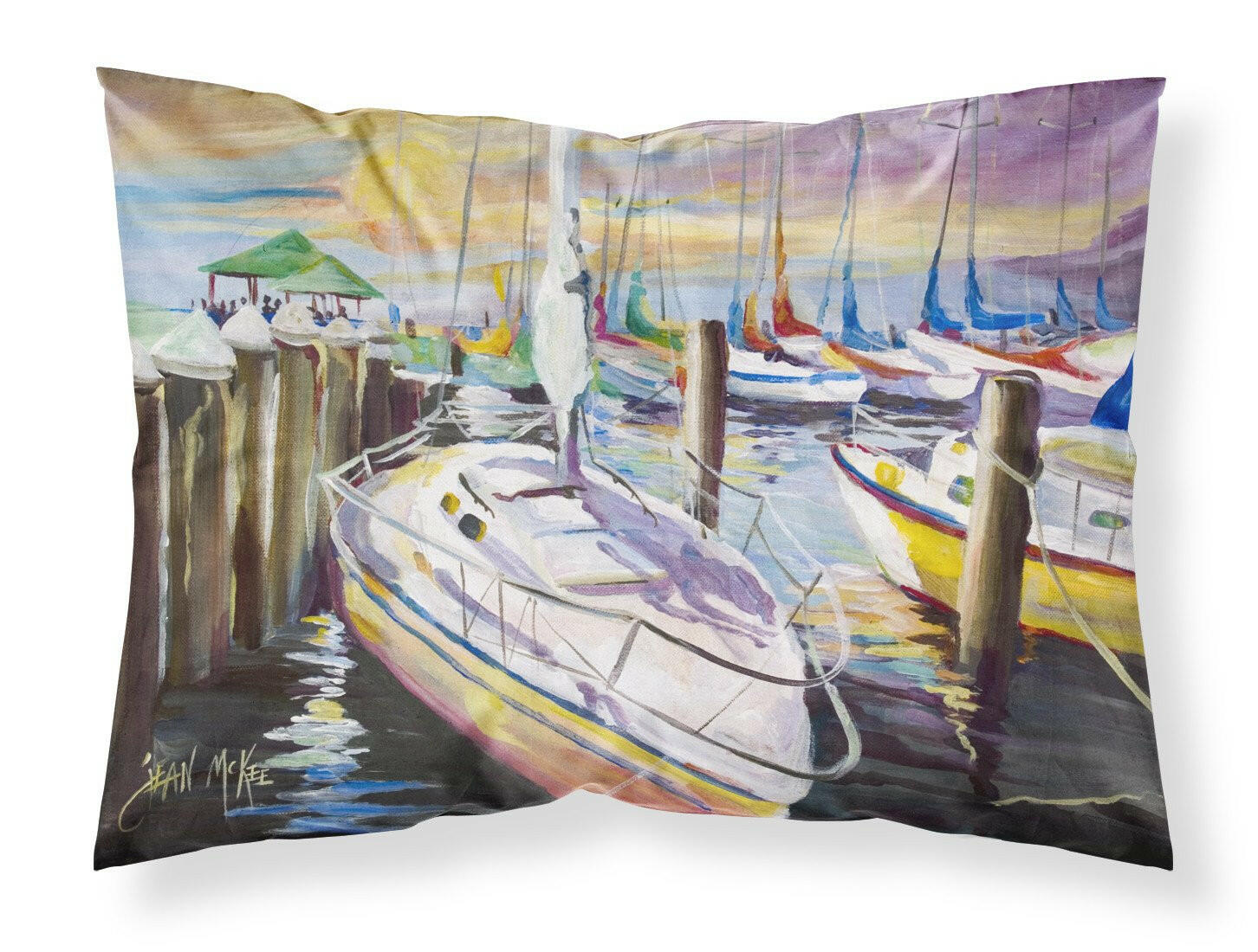 Sailboats at the Fairhope Yacht Club Docks Standard Pillowcase Lightweight Super Soft Easy Care Decorative Artwork Pillowcase, Standard
