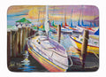Sailboats at the Fairhope Yacht Club Docks Memory Foam Kitchen Mat Machine Washable Anti-Fatigue Cushion Comfort Bath or Kitchen Rug
