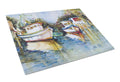 Fly Creek Fish Market Cutting Board Tempered Glass Kitchen Cutting Surface, Heat Resistant Chopping, Non-Slip Feet, Food Prep & Serving