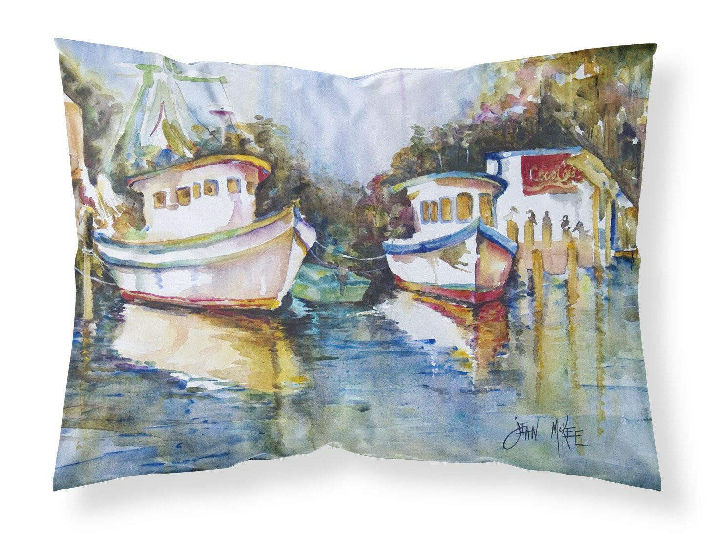 Fly Creek Fish Market Standard Pillowcase Lightweight Super Soft Easy Care Decorative Artwork Pillowcase, Standard