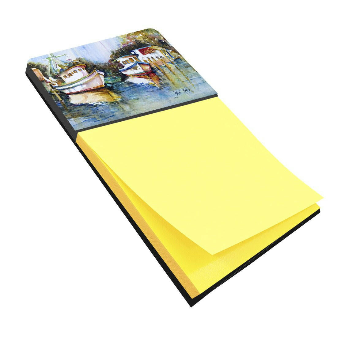 Fly Creek Fish Market Watercolor Sticky Note Holder Refillable Dispenser Desk Accessory 3x3 Pad Gift