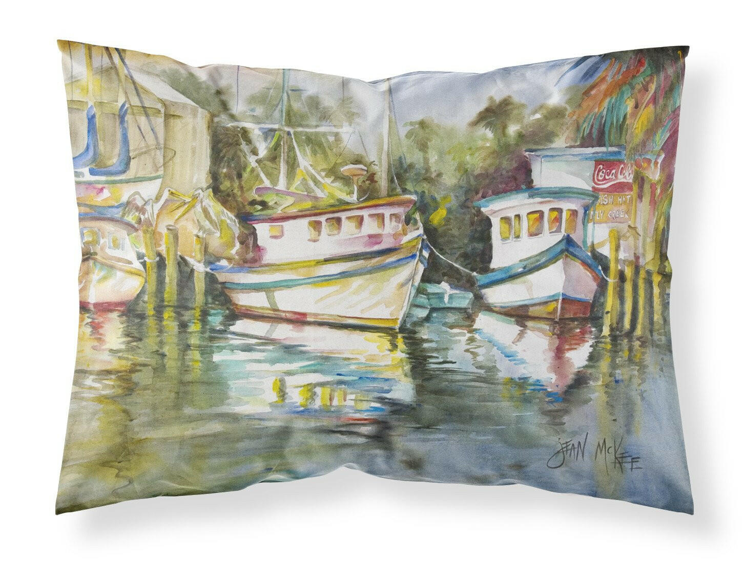 Fish Market Standard Pillowcase Lightweight Super Soft Easy Care Decorative Artwork Pillowcase, Standard