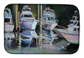 Deep Sea Fishing Boats Dish Drying Mat Absorbent Dish Drying Mat Pad for Kitchen Counter Dish Drainer Mat for Countertop, 14 x 21", Multicolor