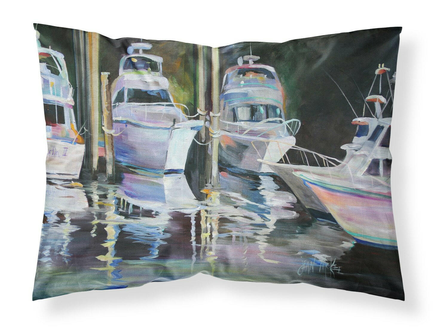 Deep Sea Fishing Boats Standard Pillowcase Lightweight Super Soft Easy Care Decorative Artwork Pillowcase, Standard