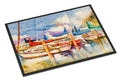 End Stall Sailboats Doormat Indoor Outdoor 24H X 36W Front Door Mat Rugs for Entryway, Non Slip Washable Low Pile,