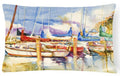 End Stall Sailboats Decorative Throw Pillow 12x16 Indoor Outdoor Accent Cushion, Fabric Cover with Insert for Sofa, Bed, Porch & Living Room