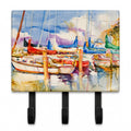 End Stall Sailboats Leash or Key Holder Wall Hooks, Coat Rack Wall Mount, for Hanging Keys, Towels, Aprons, Leashes
