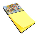 Deep Sea Fishing Boats at the Dock Watercolor Sticky Note Holder Refillable Dispenser Desk Accessory 3x3 Pad Gift
