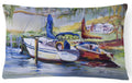 Lucky Dream Sailboat Decorative Throw Pillow 12x16 Indoor Outdoor Accent Cushion, Fabric Cover with Insert for Sofa, Bed, Porch & Living Room