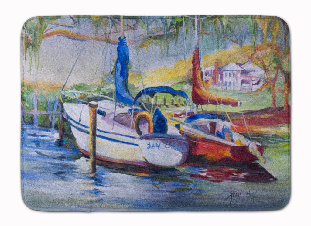 Lucky Dream Sailboat Memory Foam Kitchen Mat Machine Washable Anti-Fatigue Cushion Comfort Bath or Kitchen Rug