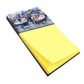 Sailboats Watercolor Sticky Note Holder Refillable Dispenser Desk Accessory 3x3 Pad Gift