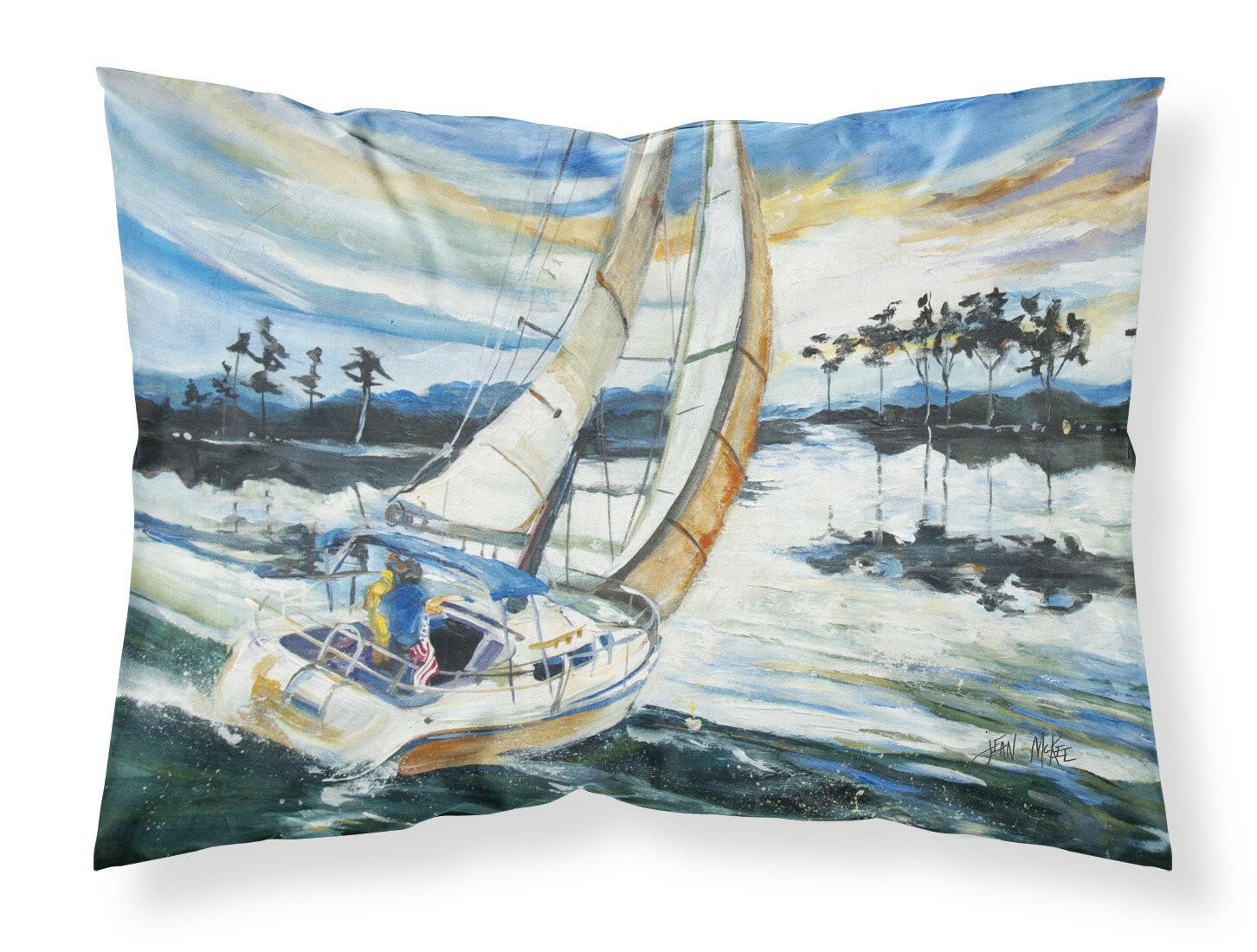 Sailboats on Lake Martin Standard Pillowcase Lightweight Super Soft Easy Care Decorative Artwork Pillowcase, Standard