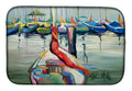 LaSalle Sailboats Dish Drying Mat Absorbent Dish Drying Mat Pad for Kitchen Counter Dish Drainer Mat for Countertop, 14 x 21", Multicolor