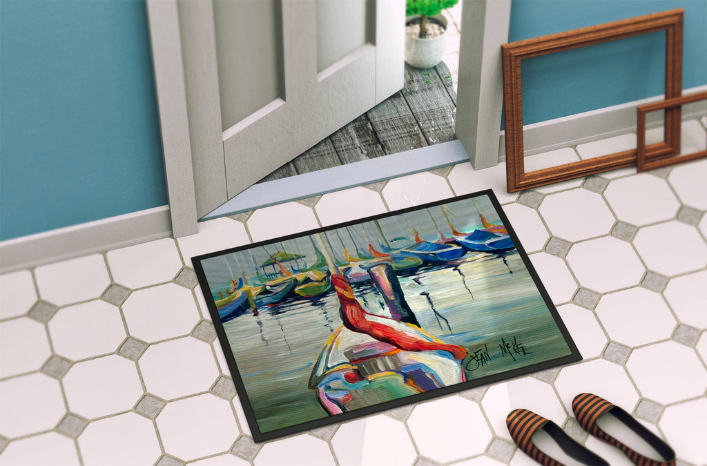 LaSalle Sailboats Doormat Indoor Outdoor 24H X 36W Front Door Mat Rugs for Entryway, Non Slip Washable Low Pile,