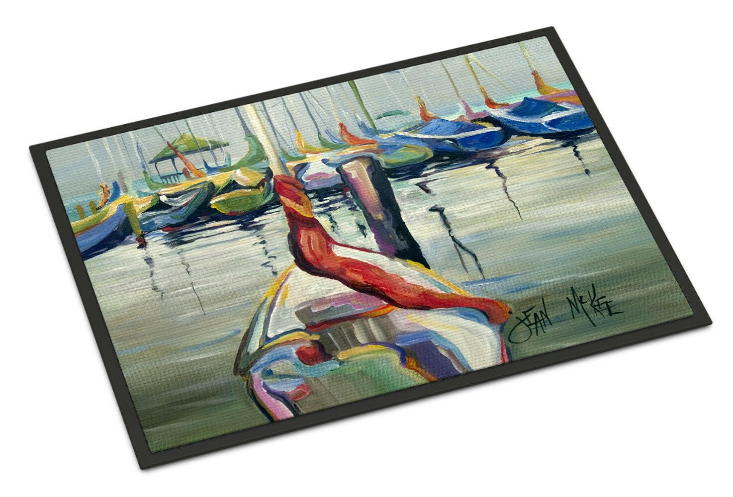 LaSalle Sailboats Doormat Indoor Outdoor 18H X 27W Front Door Mat Rugs for Entryway, Non Slip Washable