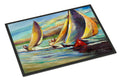 Knost Regatta Pass Christian Sailboats Doormat Indoor Outdoor 24H X 36W Front Door Mat Rugs for Entryway, Non Slip Washable Low Pile,