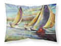 Knost Regatta Pass Christian Sailboats Standard Pillowcase Lightweight Super Soft Easy Care Decorative Artwork Pillowcase, Standard