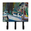 Joe Patti Shrimp Boat Leash or Key Holder Wall Hooks, Coat Rack Wall Mount, for Hanging Keys, Towels, Aprons, Leashes