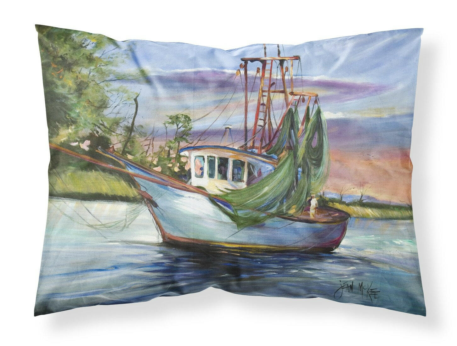 Jeannie Shrimp Boat Standard Pillowcase Lightweight Super Soft Easy Care Decorative Artwork Pillowcase, Standard