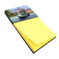 Jeannie Shrimp Boat Watercolor Sticky Note Holder Refillable Dispenser Desk Accessory 3x3 Pad Gift